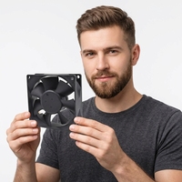 Ventilateur de refroidissement DC 8025 avec roulement à billes, pales en plastique, personnalisable OEM/ODM, certifié ROHS, 12V/24V pour équipement onduleur solaire