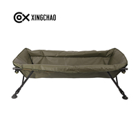 XINGCHAO Tapis de soin des poissons pliable à quatre pieds, léger et portable, pour la pêche à la carpe, berceau de déhameillage, en PVC imperméable