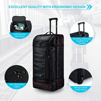 BSCI grand rouleau souple étanche Camping chariot bagages polochon roulant à roulettes Gym sport sac de voyage avec roues