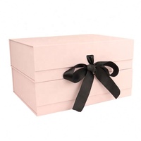 Boîte Cadeau Pliante Magnétique en Carton Rigide, Pliable, pour Vêtements, Cosmétiques, Chaussures, Emballage Noir en Papier, Imprimable avec Logo Personnalisé