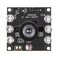 Módulo de Cámara Infrarroja H720P 1MP 3.6mm 75 sin Distorsión 720P USB 2.0 sin Controlador CMOS 30fps IR850 MJPG/YUY2 Multi-OS con Reconocimiento Facial