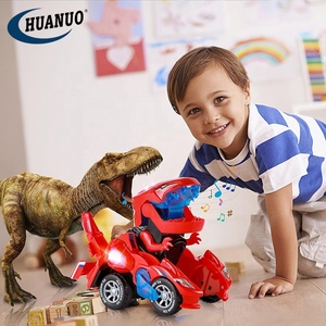 2 en 1 Transformer les jouets de voiture de <span class=keywords><strong>dinosaure</strong></span> pour enfants Jouet de voiture de transformation de <span class=keywords><strong>dinosaure</strong></span> avec musique de lumières pour garçons et filles - Product Image 2