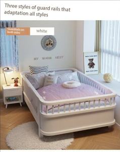 Traditional Design Classic Wooden Baby <strong>Cot</strong> with Detachable Guardrails, Portable Wooden Baby Children's Bedroom. - Product Image 2