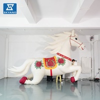 Modèle de cheval gonflable personnalisé de style ethnique, animal gonflable pour la décoration d'événements, de centres commerciaux et de sites touristiques, idéal pour les expositions de festivals