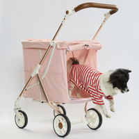 Petite taille pliante, chariot domestique et extérieur pour chien, chariot de taille moyenne pour animaux de compagnie, poussette pour gros chat