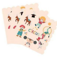 Articles de décoration de fête très demandés : Ensemble de vaisselle jetable en papier sur le thème du clown de cirque, couleurs personnalisables, style fête de fin d'année