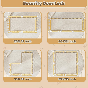 Parc de jeu pliable en bois portable 2026 pour bébés et tout-petits, barrière de sécurité rétractable avec porte verrouillable, aire de jeux pour enfants - Product Image 4