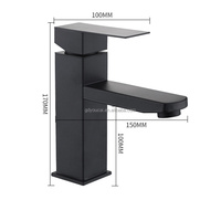 Robinet en acier inoxydable à poignée unique de luxe de vente chaude mélangeur de lavabo noir mat brossé pour salle de bain salle de sport vanne en céramique dosée
