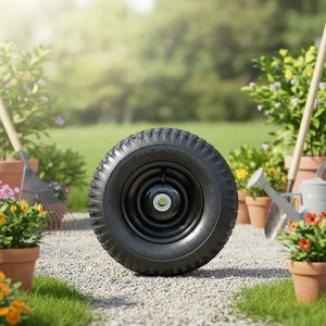 Pneu extérieur en mousse PU de qualité supérieure, robuste, 3,50-5, jante en acier, sans chambre à air, pour <span class=keywords><strong>brouette</strong></span>, chariot à main, capacité de charge de 150 kg, équipement de jardin - Product Image 5