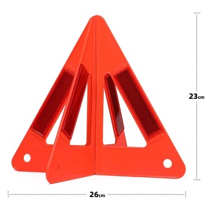 Triángulo de Advertencia de Tráfico Reflectante de Seguridad Rojo para Emergencias - Product Image 4