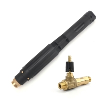 Lance à mousse de neige haute pression 220 bars avec injecteur intégré Kit de pistolet à mousse pour nettoyeur haute pression d'entrée 1/4 pouces F avec buse de 2.1mm