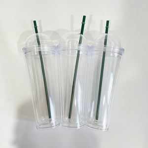 Vasos de Plástico de 24 oz con Pedrería, Preperforados, para Helado, con Tapa de Cúpula Flotante con Purpurina y Base - Product Image 3