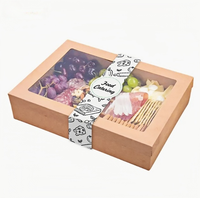 Grande boîte kraft compostable pour produits de boulangerie, pâtisserie et aliments chauds