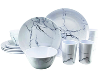 Service de table en mélamine au design simple, motif pierre, bols et assiettes élégants, vaisselle en mélamine pour hôtel, prix d'usine
