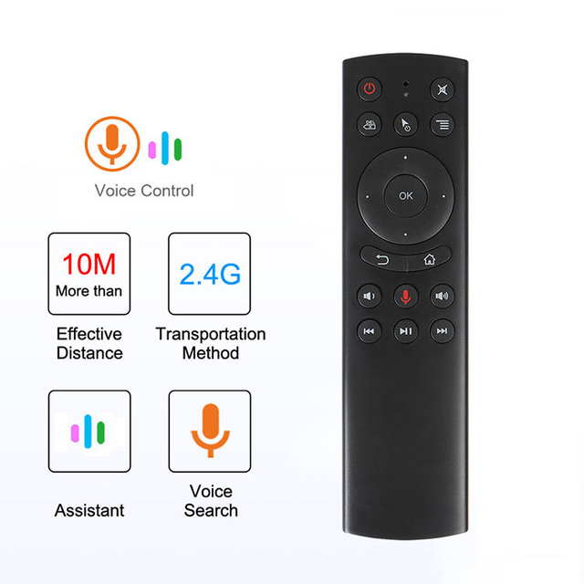 G20S 2.4G IR Learning Code Smart Voice Remote Control Universal Mini Wireless 10m Fly Air Mouse