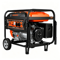 Générateur à essence robuste de 5,5 kW, 389 cm³, AVR, groupe électrogène à essence pour projets miniers, irrigation de fermes isolées, ateliers et travaux de secours