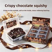 Jouet sensoriel en chocolat croustillant fait main, portable, à écraser, léger