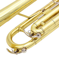 Factory Wholesale Beginner Bb Trumpet - Gold Lacquer Brass Instrument with Hard Case & Mouthpiece Student Model