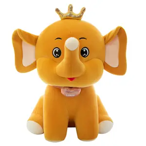 Yiyatoy New Crown Elephant Plush Doll Cartoon Short Plush Toys Elephant Promotional Gift Wholesale