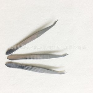 Pinzas pequeñas de acero inoxidable, punta curva de 8 cm, pinzas antideslizantes para bricolaje, micropinzas para suculentas, herramienta para pintura de diamantes. - Product Image 5