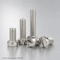 Vis de machine à tête cylindrique fendue en acier inoxydable SS316, métriques ISO1207 DIN84, qualité A2/A4, personnalisées en usine pour l'assemblage d'interrupteurs électriques