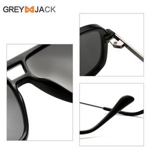 Nouvelles lunettes de soleil pour hommes à monture large, en TR90 et métal, noires, polarisées UV400, légères, type 3, verres TAC - Product Image 3