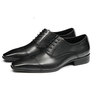Men's Oxford leather <b>shoes</b> for business formal wear, genuine leather, simple and elegant British style men's <b>shoes</b> - Product Image 5