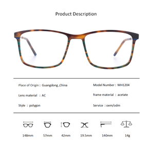 กรอบแว่นตา Moohe ไทเทเนียม กรอบแว่นตาอะซิเตททรงกลมสไตล์เรโทร สำหรับทั้งผู้ชายและผู้หญิง แว่นกันแดดผู้ชายสุดหรู - Product Image 6