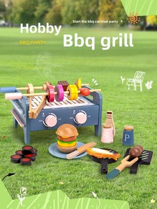 Jouet de <span class=keywords><strong>cuisine</strong></span> multifonctionnel en bois pour enfants, maison de jeu transfrontalière, barbecue de <span class=keywords><strong>simulation</strong></span> amusant, petit réchaud pour tout âge - Product Image 5