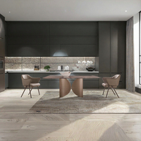 Ensemble de salle à manger personnalisé de luxe moderne Table dorée de haute qualité avec du métal pour la maison ou l'hôtel Meubles