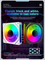 Nouveau design 12V RGB Argb PC ventilateur 120mm en plastique bureau ordinateur de jeu refroidisseur de boîtier avec dissipateur thermique CPU 120mm