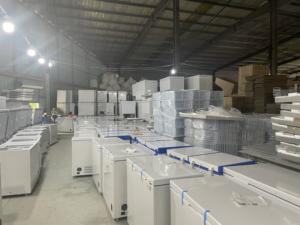 Haute qualité 12v Double portes DC Power 218 litres congélateur supérieur réfrigérateur solaire pour l'entretien de la viande de poisson - Product Image 5