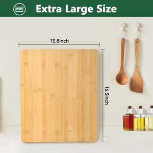 Tabla de Quesos de Bambú Sostenible con Logotipo Personalizado, Tabla de Charcutería, Tabla de Cortar, Juego de Tablas de Cortar para Cocina - Product Image 2