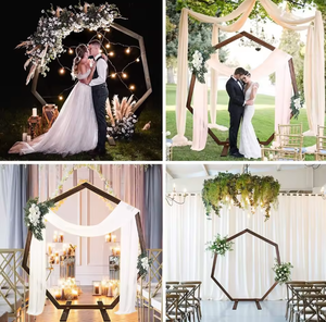 Arche <span class=keywords><strong>de</strong></span> <span class=keywords><strong>mariage</strong></span> en bois en forme <span class=keywords><strong>de</strong></span> heptagone pour la décoration <span class=keywords><strong>de</strong></span> jardin, <span class=keywords><strong>toile</strong></span> <span class=keywords><strong>de</strong></span> <span class=keywords><strong>fond</strong></span> pour fête <span class=keywords><strong>de</strong></span> <span class=keywords><strong>mariage</strong></span> <span class=keywords><strong>champêtre</strong></span> en extérieur - Product Image 5
