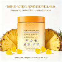 LUVVITA Gummies prébiotiques à l'acide hyaluronique pour femmes, vente en gros personnalisée, favorisent la flore saine, sans additifs artificiels, unique