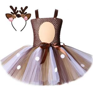 Costumes Ecoparty <span class=keywords><strong>de</strong></span> cerf pour bébés filles Robe <span class=keywords><strong>de</strong></span> Noël pour enfants Costumes d'Halloween Robe tutu en tulle <span class=keywords><strong>de</strong></span> <span class=keywords><strong>renne</strong></span> Princesse d'anniversaire - Product Image 6