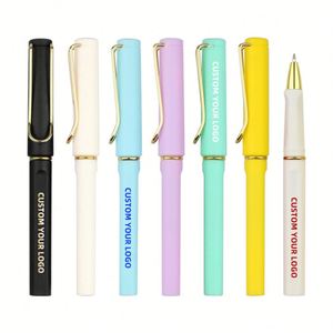 Plastic Square Metal Clip Multi-color 0.5mm Tip Gel <b>Pen</b> for Promotional Use with Custom Logo - Product Image 4