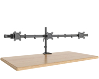Support triple moniteur robuste à montage en V, inclinaison à 90 degrés, installation par pince en C, capacité de charge de 8 kg, support d'écran de 27 pouces, en stock