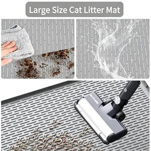 Tapis de litière pour chat en silicone extra-large de 15 mm, 40 pouces, résistant à l'usure, facile à nettoyer, anti-débordement, anti-éclaboussures pour animaux de compagnie - Product Image 3