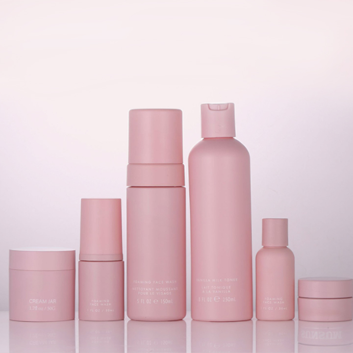 Лидер продаж, под заказ, матовый розовый пенный насос для очищения лица, бутылки 50 мл, 60 мл, 80 мл, 100 мл, 120 мл, 150 мл, 180 мл