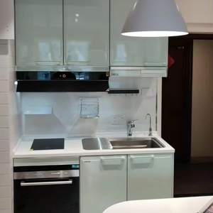 Ensemble <span class=keywords><strong>de</strong></span> meubles <span class=keywords><strong>de</strong></span> <span class=keywords><strong>cuisine</strong></span> <span class=keywords><strong>en</strong></span> mélamine économique pour hôtel et appartement, <span class=keywords><strong>petit</strong></span> format, avec appareils électroménagers, prix d'usine <span class=keywords><strong>en</strong></span> gros - Product Image 1