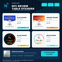 Support NFC multifonction avec WiFi, code QR et fonction de tapotement pour avis, solution d'amélioration du service client pour les réceptions d'hôtel