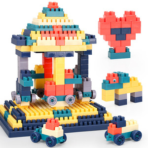 Cross-Border 198PCS Compatible <span class=keywords><strong>Building</strong></span> Block Table Puzzle Partículas grandes Juguete para niños Barril Mosaico Miniaturas - Product Image 1