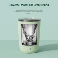 Tasse à mélanger électrique intelligente en acier inoxydable de 350 ml avec logo personnalisé, mélangeur de café et de lait magnétique à agitation automatique