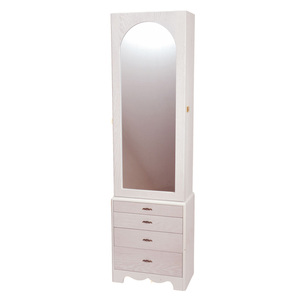 Armoire à bijoux rectangulaire en bois avec doublure en velours, multi-compartiments, pour colliers, bracelets et boucles d'oreilles - Product Image 6