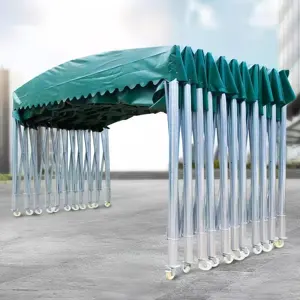 Vendita all'ingrosso calda Push and Pull Garage pieghevole Carport mobile parcheggio magazzino tenda impermeabile autolavaggio tenda