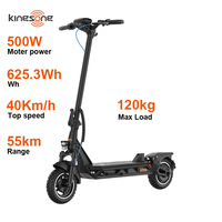 Patinete Eléctrico con Neumático de 10 Pulgadas, Alcance de 55 km, Potente Motor de 500 W, Gran Autonomía, Plegable, para Adultos y Adolescentes, con Doble Frenado