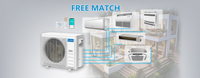 Climatiseur Split Inverter à Refroidissement Uniquement, Économe en Énergie, Refroidissement Rapide, R410A R32, 9000 BTU 12000 BTU, 1 unité 1,5 tonne, pour Usage Domestique en Afrique