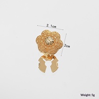 Boutons de manchette en alliage creux personnalisés pour vêtements féminins, forme de fleur, décoration de chemise pour femmes, boutons de col