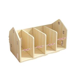 Étagère à livres simple en bois pour enfants, organisateur de rangement de bureau, 40,5 cm x 19,5 cm x 23 cm, couleur bois naturel, type sur pied - Product Image 2